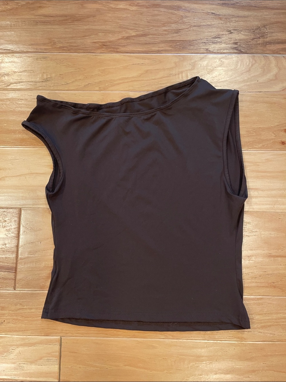 Asymmetrical Women’s Tank Top – Brown